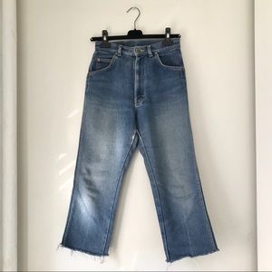 Vintage Lee High Waisted Crop Flare Jeans
